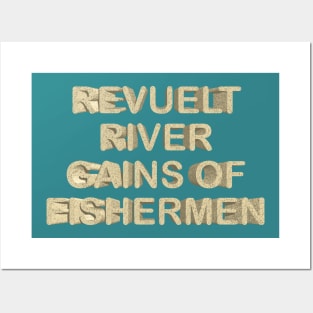 Revuelt river gains of fishermen Posters and Art